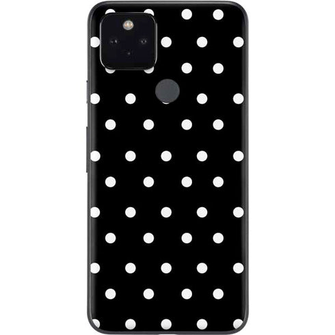 Black and White Polka Dots Google Pixel 4a 5G Skin